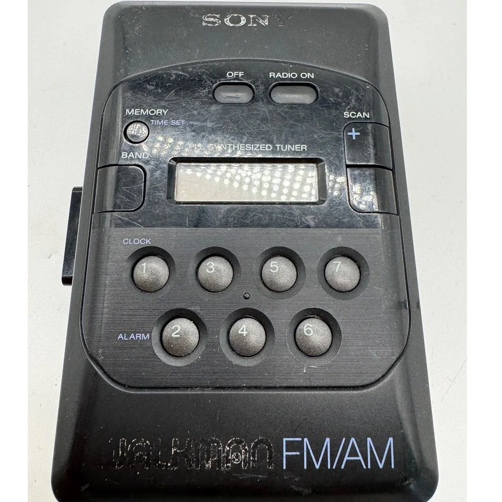 Sony Walkman WM-F2031 FM AM Radio Cassette Player Black Untested For Parts